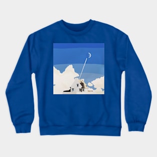 Crescent moon over Finistere Crewneck Sweatshirt